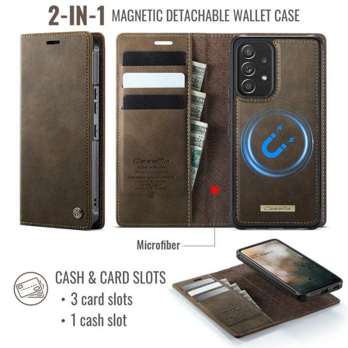 Caseme - CASEME C49 Magnetiskt Fodral för Samsung Galaxy A53 5G - Kaffe