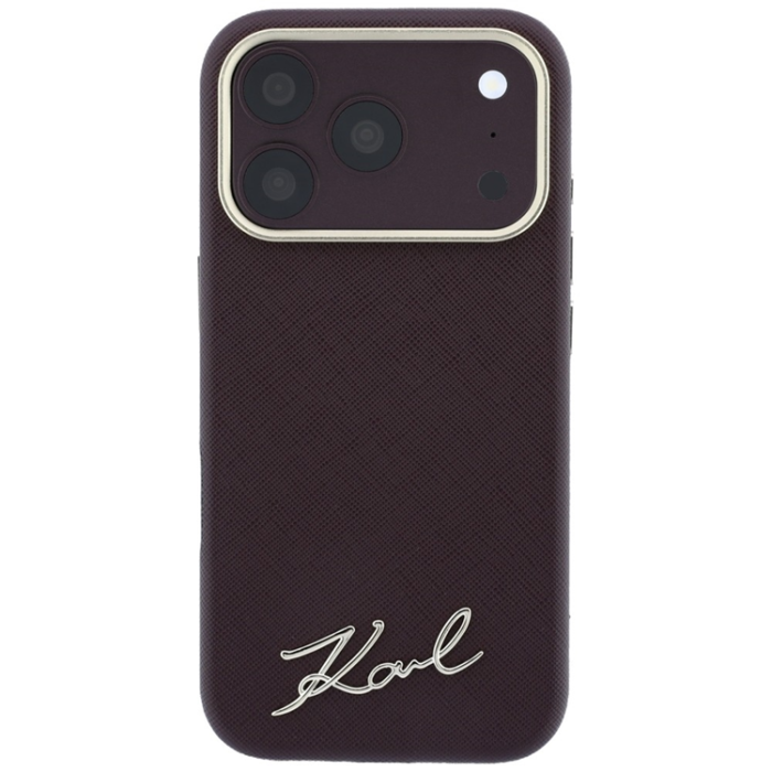 KARL LAGERFELD - Karl Lagerfeld Mobilskal För iPhone 18 Pro/17 Pro Magsafe Saffiano Small Script