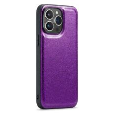 DG.MING - DG.MING Mobilskal till iPhone 13 Pro Max Glitter PU L&auml;der + PC + TPU Lila