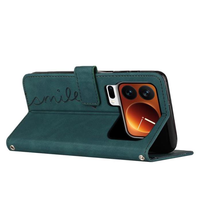 A-One Brand - Xiaomi 17 Pro Konstläder Plånboksfodral Imprinted Heart Pattern