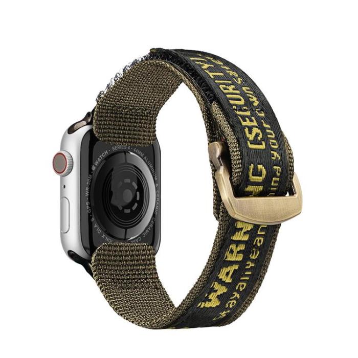 Dux Ducis - Dux Ducis Apple Watch 4/5/6/7/8/SE/Ultra (49/45/44/42mm) Armband Nylon - Gul