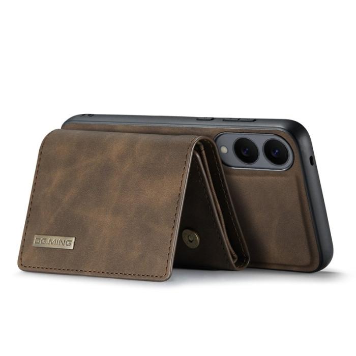 DG.MING - DG.MING Samsung Galaxy S25 Edge Konstläder Plånboksfodral Brun