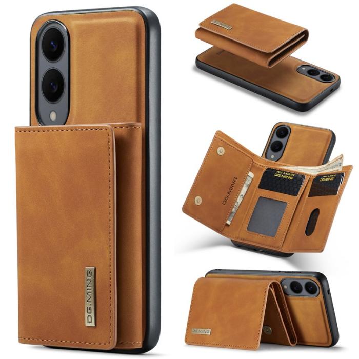 DG.MING - DG.MING M1 Series Mobilskal till Samsung Galaxy S25 Edge Kickstand Brun