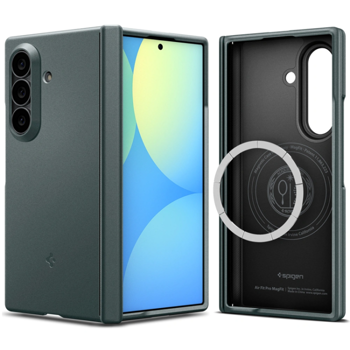 Spigen - Spigen Mobilskal Magsafe För Galaxy Z Fold 8 Ultra Air Fit Pro - Abyss Grön