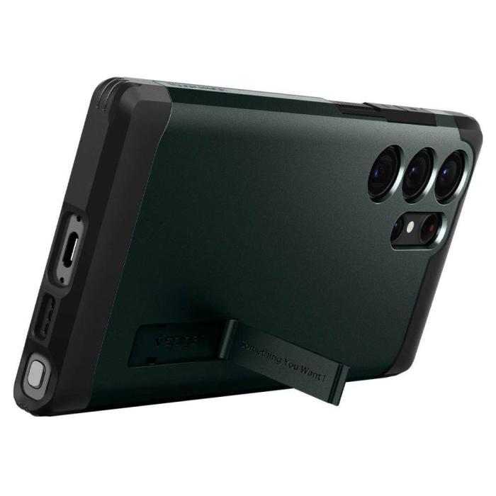 UTGATT - Spigen Galaxy S23 Ultra Skal Tough Armor - Abyss Grön