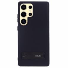 X-Level - X-LEVEL Galaxy S25 Ultra Fodral Konstl&auml;der belagt TPU Svart