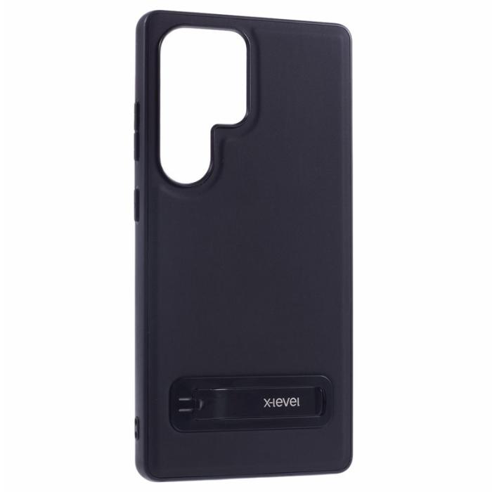X-Level - X-LEVEL Galaxy S25 Ultra Fodral Konstläder belagt TPU Svart