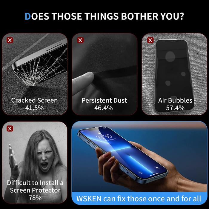 OEM - Auto Dust Removal iPhone 14 Plus Härdat Glas Skärmskydd