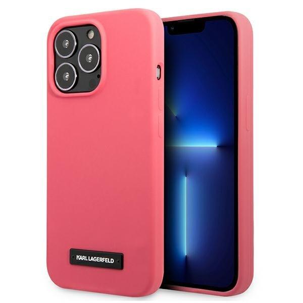 Karl Lagerfeld iPhone 13 Pro Skal Silicone Plaque - Fuchsia | 2353 | AlltMobil
