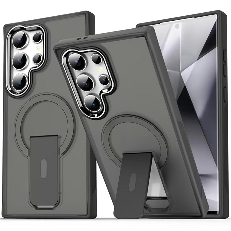 Mobilskal till Galaxy S25 Ultra MagSafe med stöd - Transparent svart | 2353 | AlltMobil