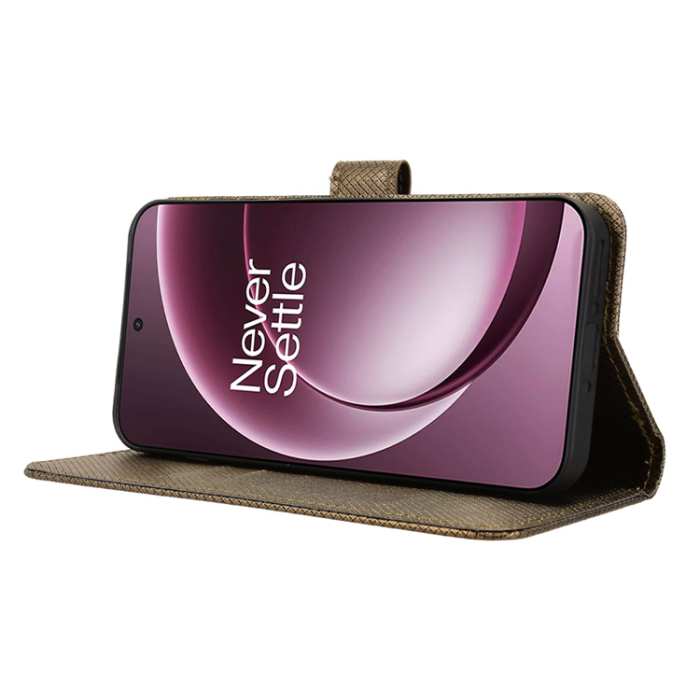 A-One Brand - OnePlus 15 Plånboksfodral Strap Diamond Texture Konstläder