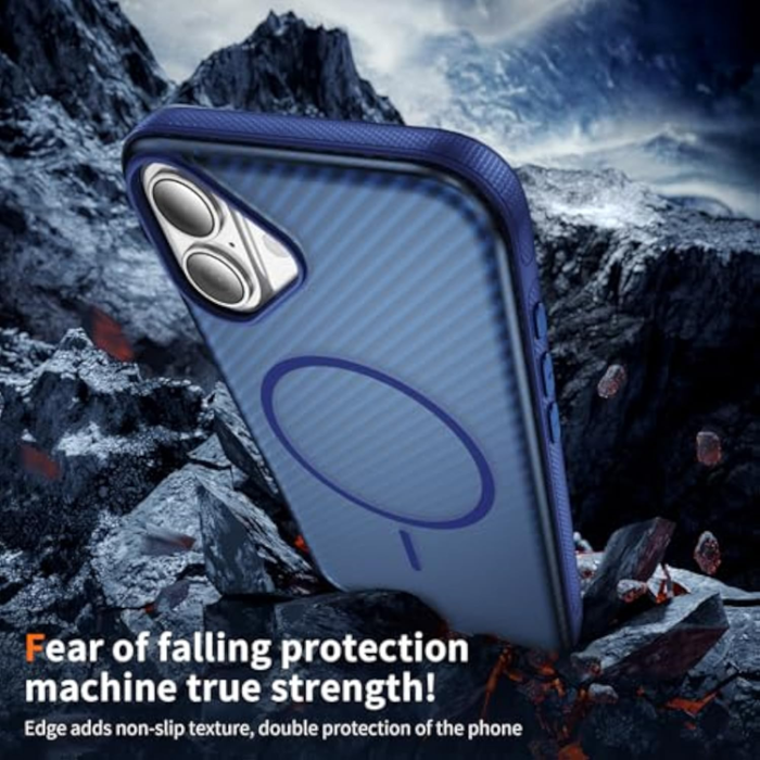 A-One Brand - iPhone 17 Mobilskal MagSafe Carbon Fiber Anti-Slip
