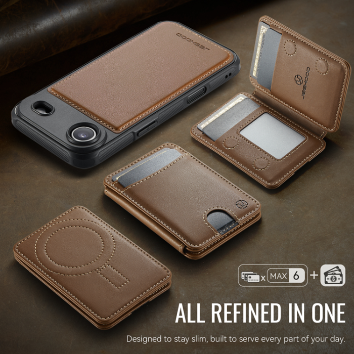 JEEHOOD - JEEHOOD iPhone Air Mobilskal MagSafe Detachable Korthållare