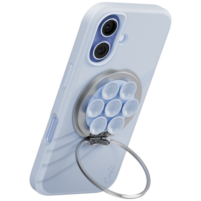 TELESIN - UNIQ Magsafe Mobilhållare Coehl Luna med Spegel Och Sugkopp - Blå