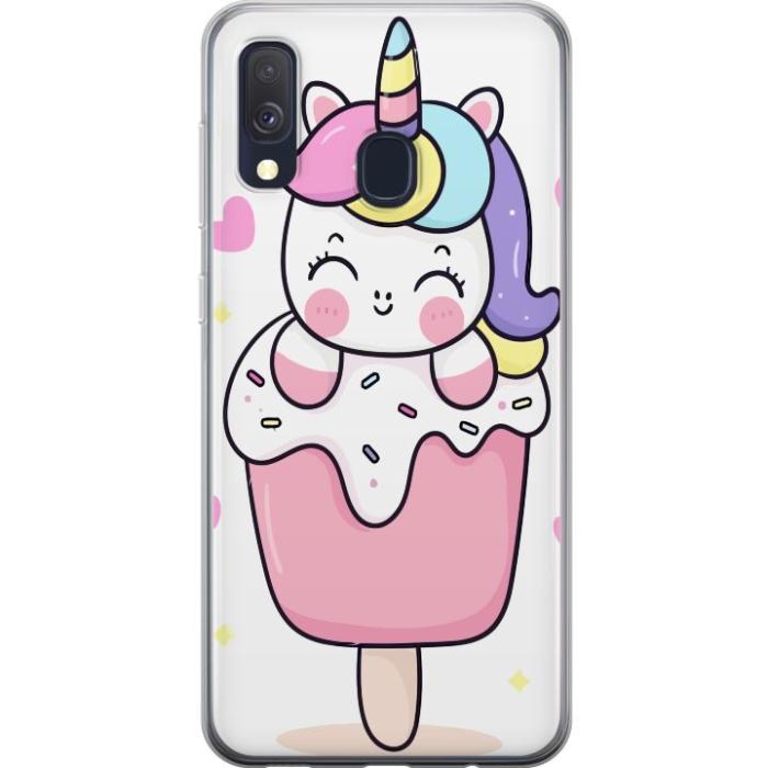 iSecrets - Mobilskal till Samsung Galaxy A40 med Glad enhörning