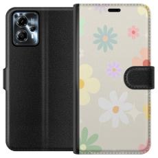 iSecrets - Plånboksfodral till Motorola Moto G13 med fejdande blommor