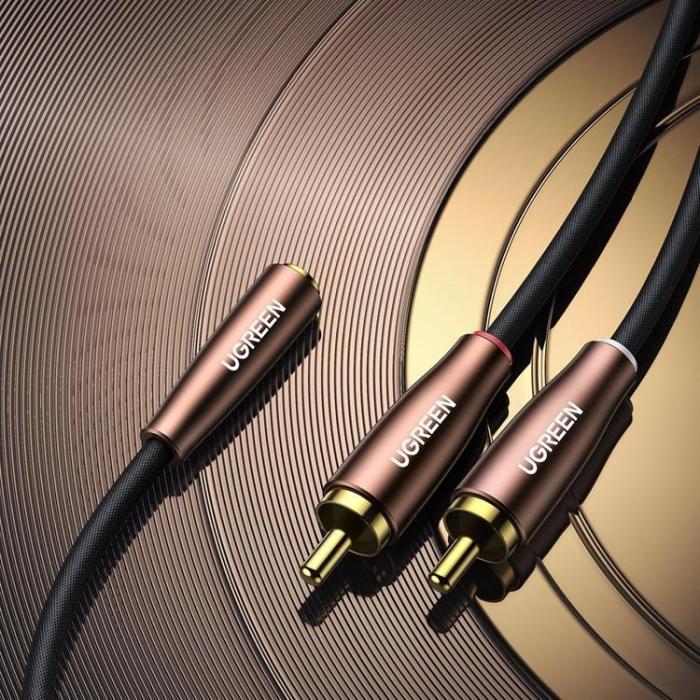 Ugreen - Ugreen Audio Kabel Mini Jack 3m - Brun