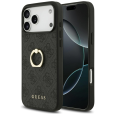 Guess - Guess iPhone 17 Pro Max Mobilskal Ringställ - Svart