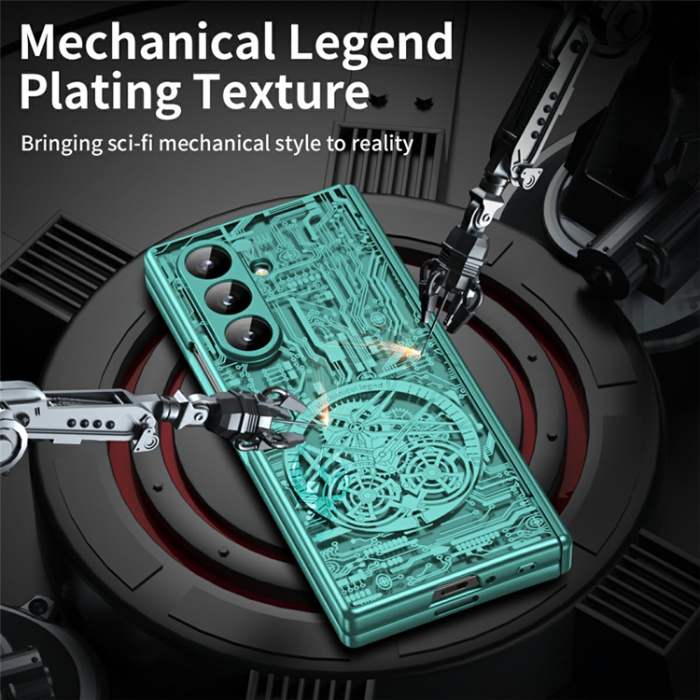 A-One Brand - Galaxy Z Fold7 Mobilskal Mechanical Legend Electroplating - Grön