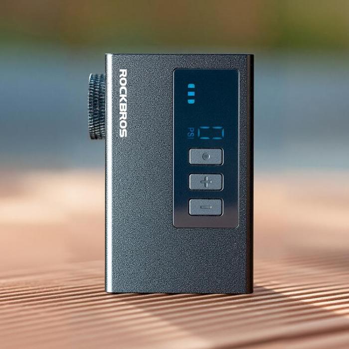 Rockbros - Rockbros Sladdlös Pump 120 psi Kompressor 420 mAh - Svart