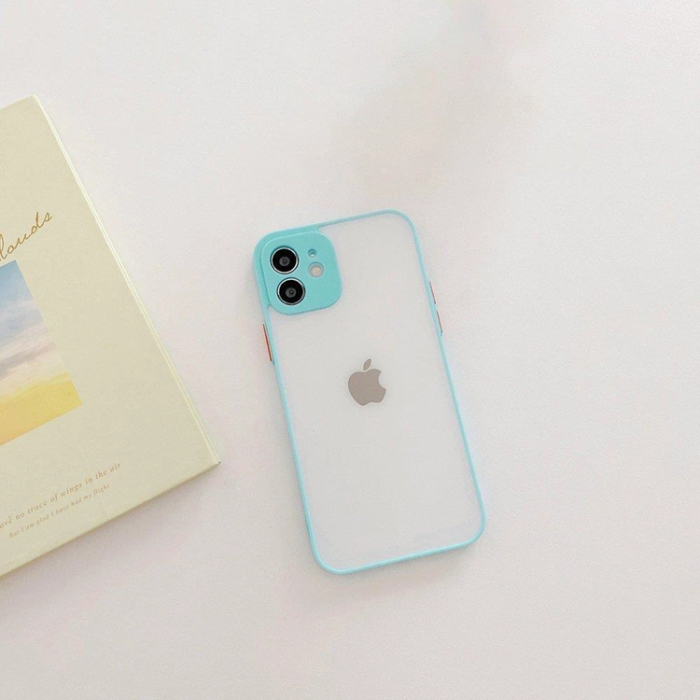OEM - Galaxy A22 4G Mobilskal Translucent Milky - Blå