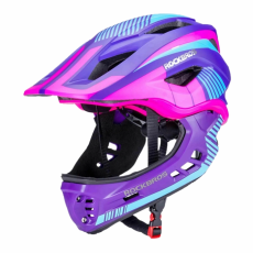 Rockbros - Rockbros Barn Cykelhjälm med Avtagbar Hakstång, Storlek M - Lila/Rosa