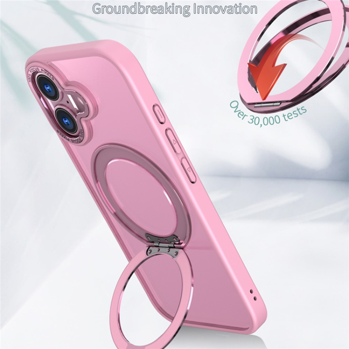 A-One Brand - iPhone 17 Mobilskal MagSafe TPU + Acrylic Kickstand - Rosa