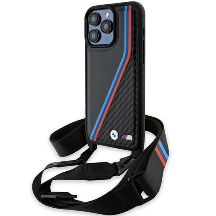 BMW iPhone 15 Pro Halsbandsskal M Edition Carbon Tricolor | 2353 | AlltMobil