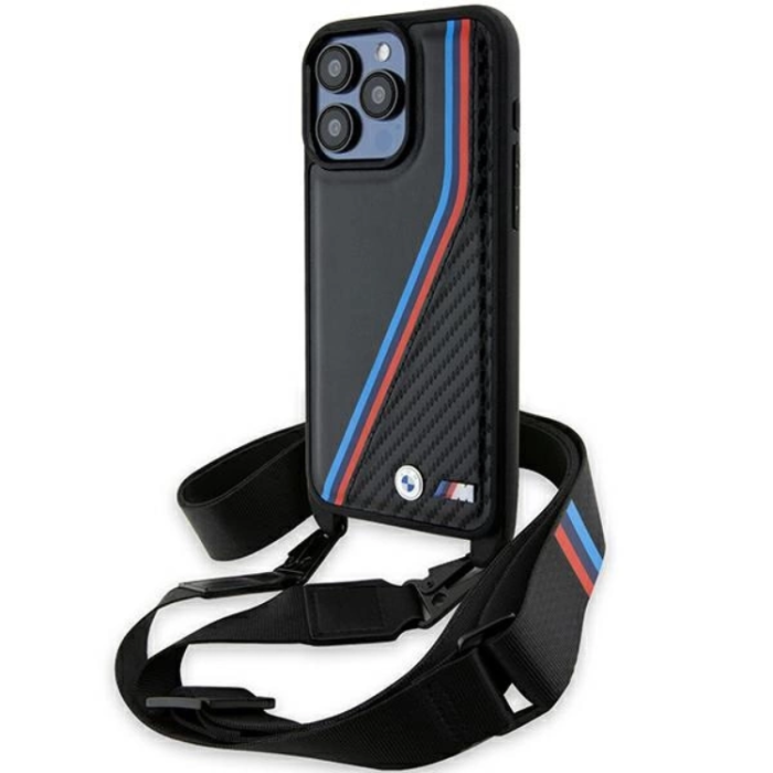 BMW - BMW iPhone 15 Pro Halsbandsskal M Edition Carbon Tricolor