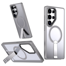A-One Brand - Galaxy S25 Ultra Mobilskal MagSafe Kickstativ Acrylic - Titangrå