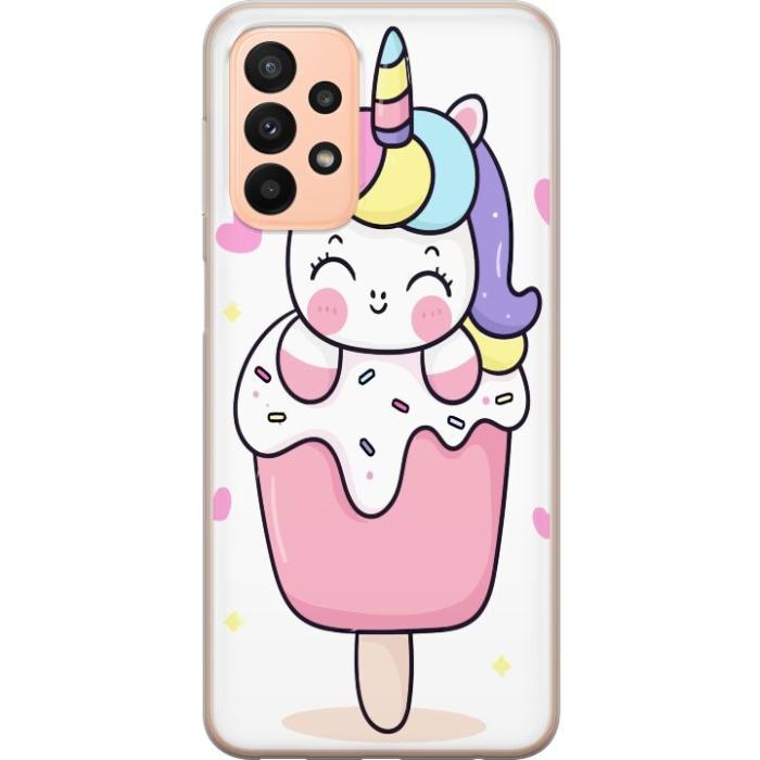 iSecrets - Mobilskal till Samsung Galaxy A23 med Glad enhörning