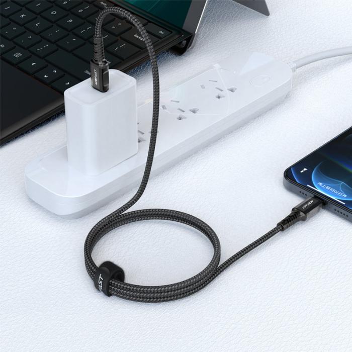 Acefast - Acefast MFI USB-C till Lightning kabel 30W 1.2m - Svart