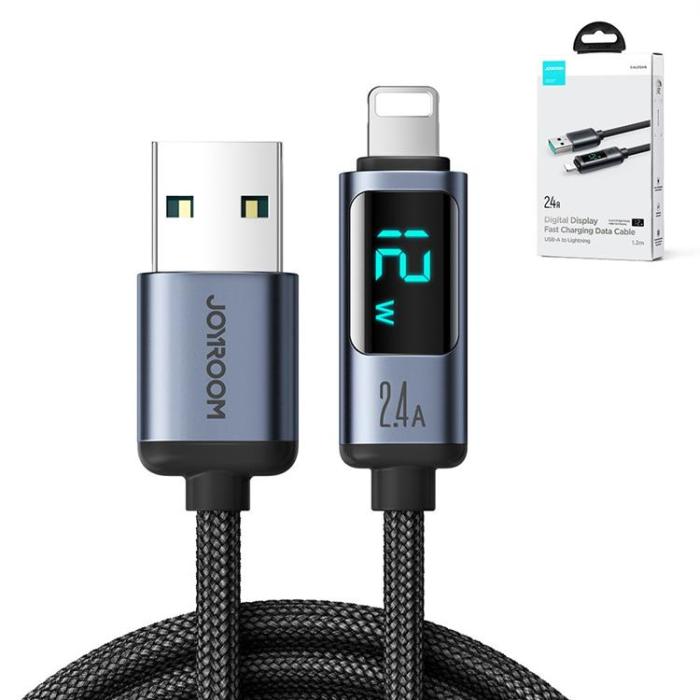 Joyroom - Joyroom USB-A till Lightning kabel 2.4A med LED display 1.2m