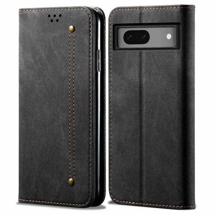 Taltech - Google Pixel 7A Plånboksfodral Texturerat - Svart