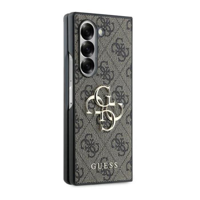 Guess - Guess Galaxy Z Fold 6 Mobilskal Läder 4G Metal Logo - Brun