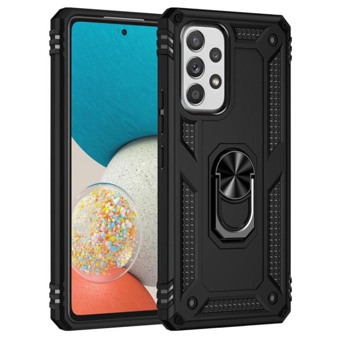 A-One Brand - Ring Kickstand Hybrid Skal Galaxy A53 5G - Svart