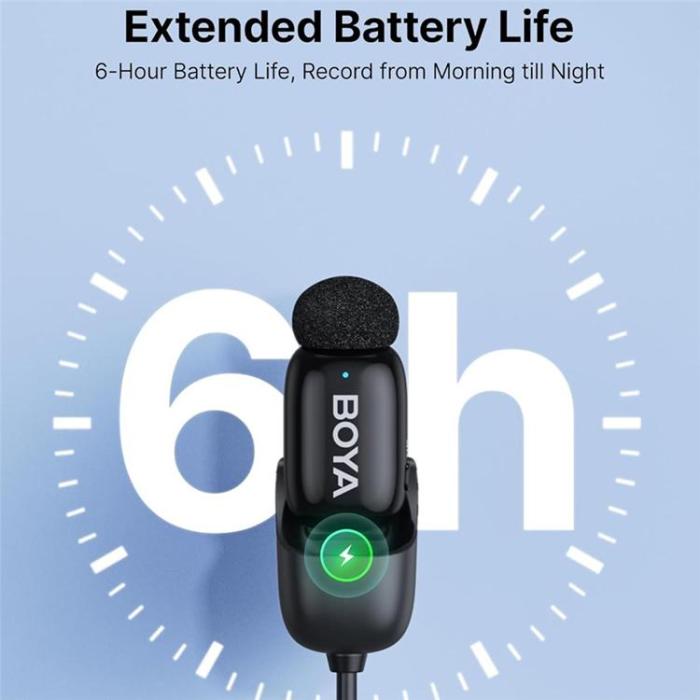BOYA - BOYA Trådlös Mini Lavaliermikrofon AI-Brusreducering Mini-05