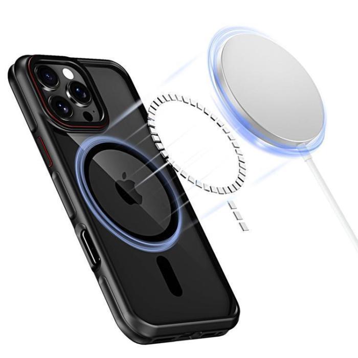 Tech-Protect - Tech-Protect iPhone 16 Pro Max Mobilskal Magsafe Maghybrid - Svart/Röd