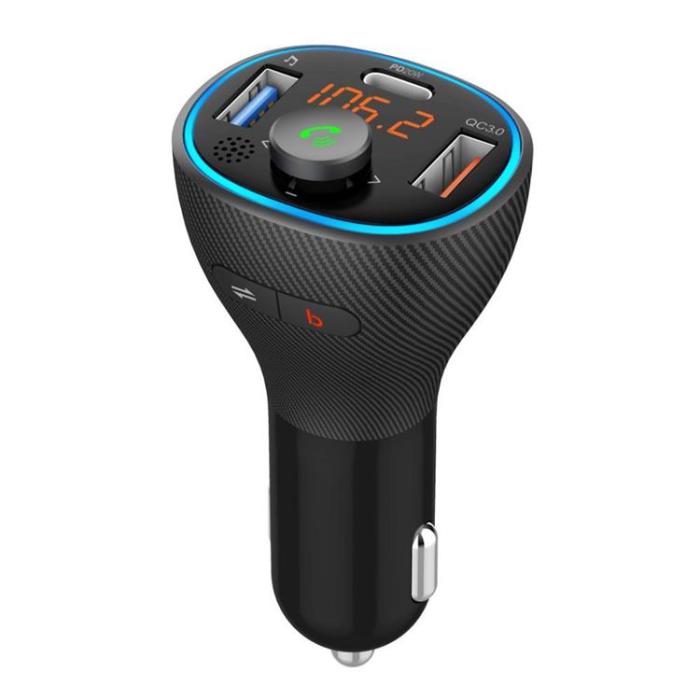 OEM - FM MP3-Sändare Bluetooth 5.0 + USB A QC3.0 + Typ C 30W ART FM-73 ART
