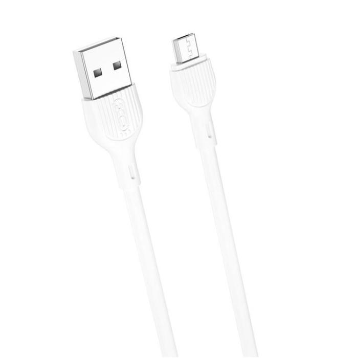 XO - XO USB Till MicroUSB 1m Kabel 2.1A NB200 - Vit