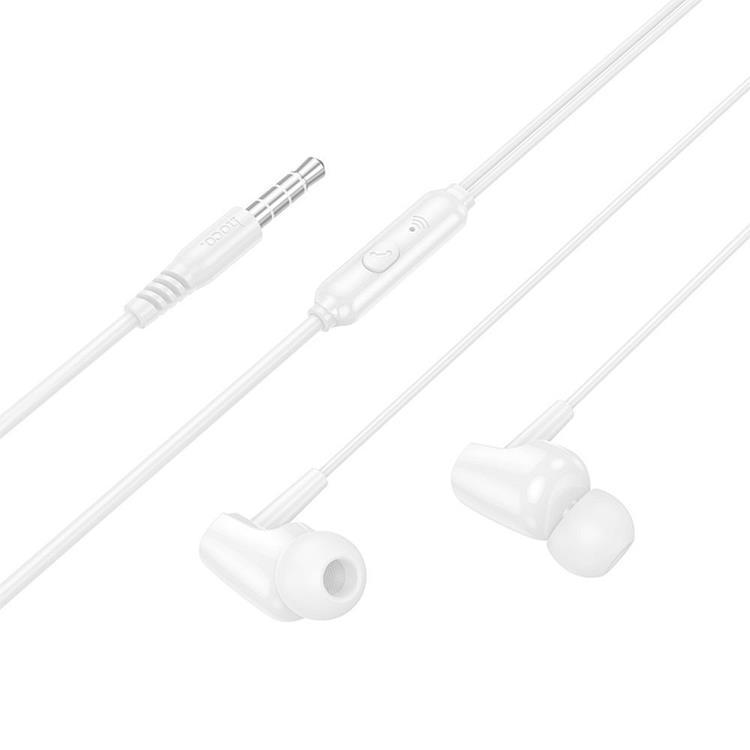 HOCO Trådbundna Hörlurar Jack 3.5 mm Mikrofon M122 - Vit | 505771 | AlltMobil