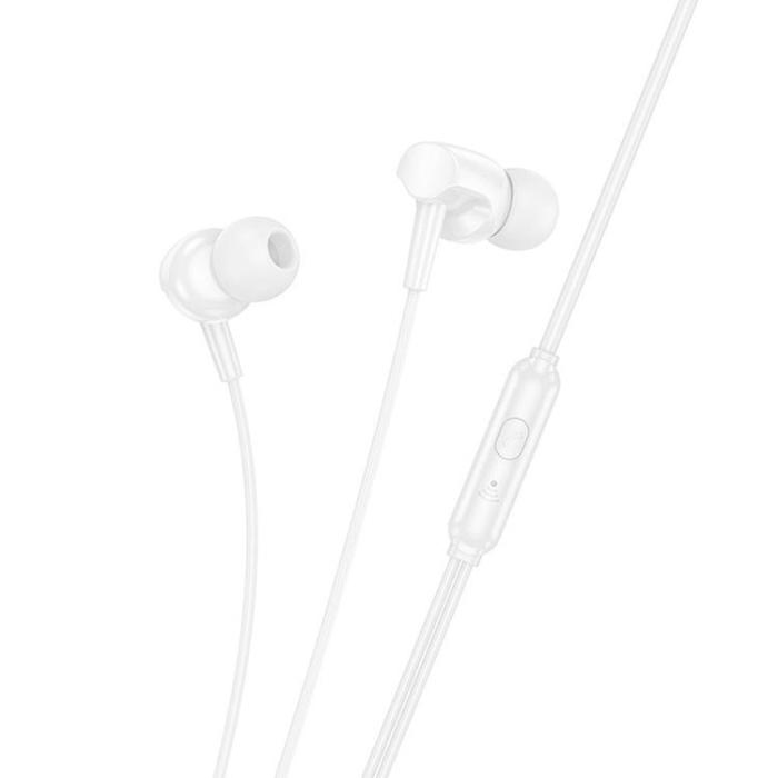 Hoco - HOCO Trådbundna Hörlurar Jack 3.5 mm Mikrofon M122 - Vit