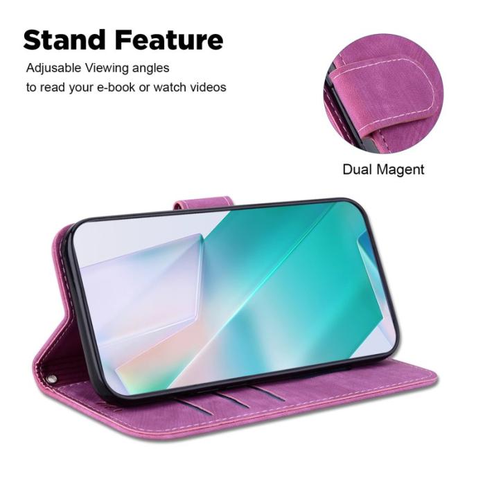 OEM - Samsung Galaxy S26 / S26 Pro Plånboksfodral Konstläder Stötbeständig - Rosa