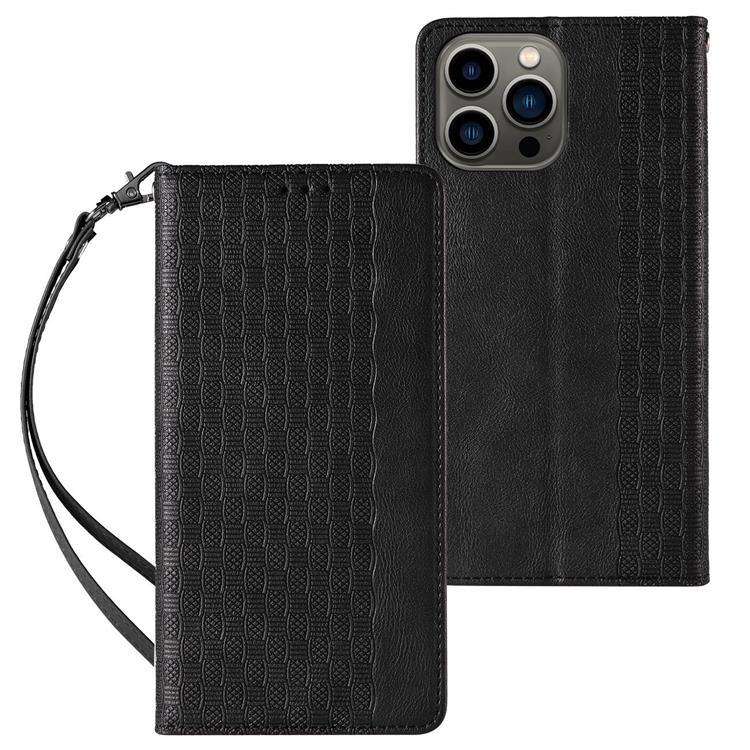 iPhone 13 Pro Plånboksfodral Magnet Strap - Svart | 2353 | AlltMobil