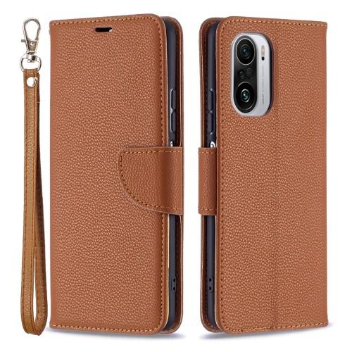 Litchi Plånboksfodral till Xiaomi Mi 11i / Poco F3 - Brun | 2353 | AlltMobil