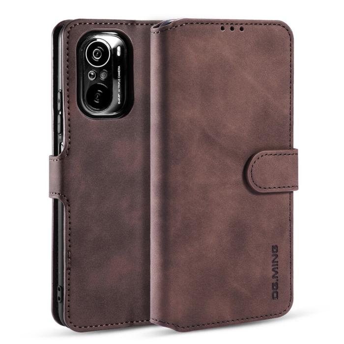 UTGATT1 - DG.MING Retro Plånboksfodral till Xiaomi Mi 11i / Poco F3 - Coffee
