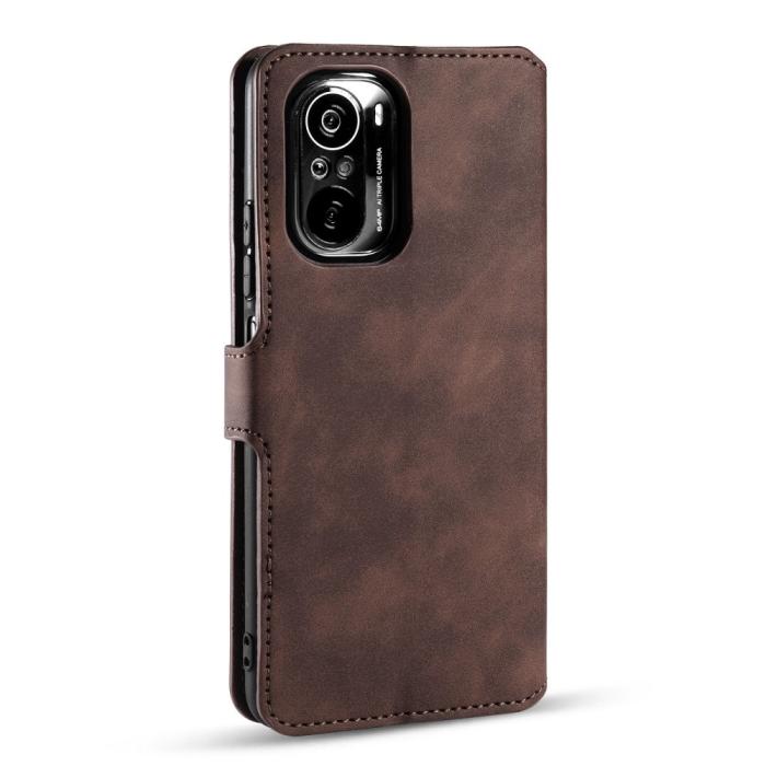 UTGATT1 - DG.MING Retro Plånboksfodral till Xiaomi Mi 11i / Poco F3 - Coffee