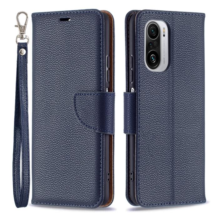 A-One Brand - Litchi Plånboksfodral till Xiaomi Mi 11i / Poco F3 - Blå