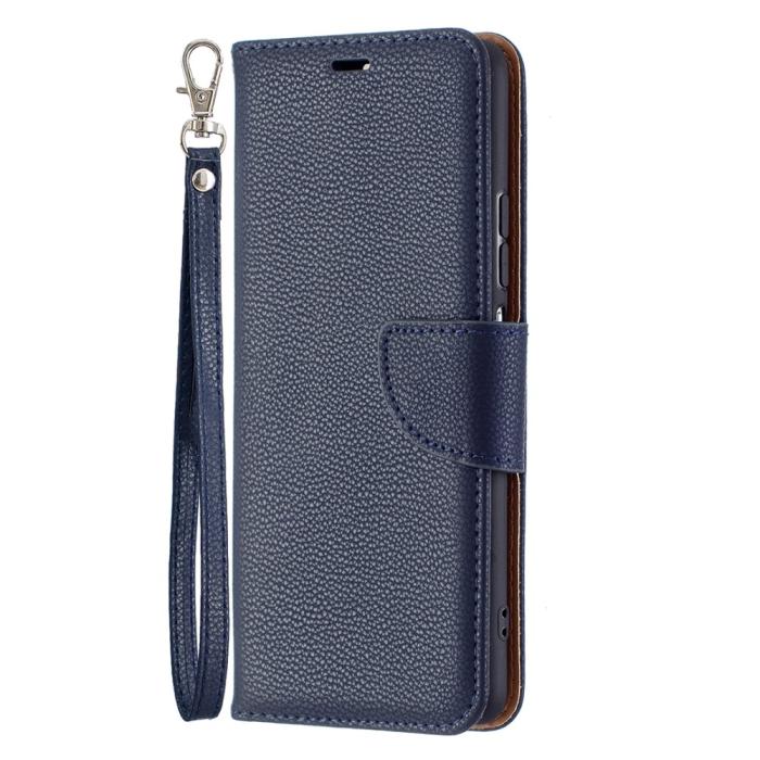 A-One Brand - Litchi Plånboksfodral till Xiaomi Mi 11i / Poco F3 - Blå