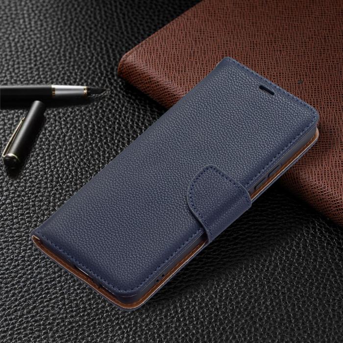A-One Brand - Litchi Plånboksfodral till Xiaomi Mi 11i / Poco F3 - Blå